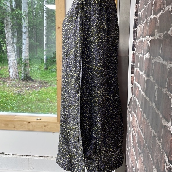 Elizabeth and James Shift Dress Silk Long Sleeve Confetti Green Purple Size 4 - Picture 9 of 17